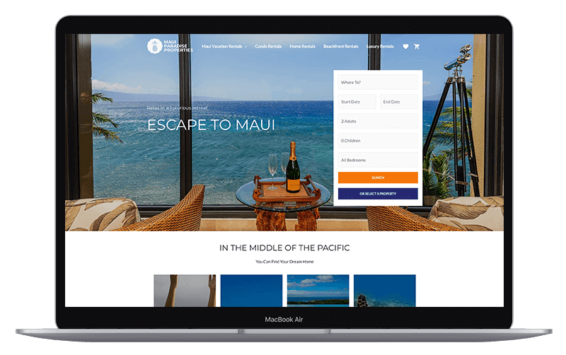 Maui Paradise Properties Website by LMPM
